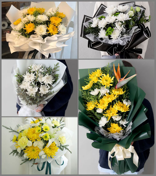 湖北黄冈市黄梅县孔垄镇周碾村白事花束代送